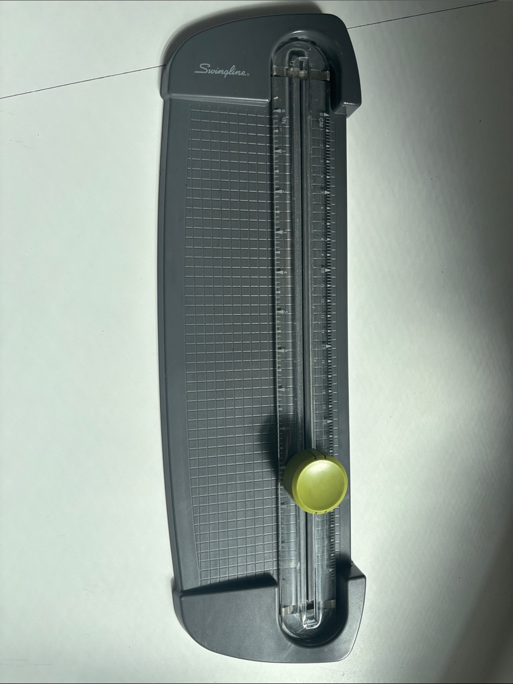 Swingline Gray Paper Trimmer with Green Cutting Knob